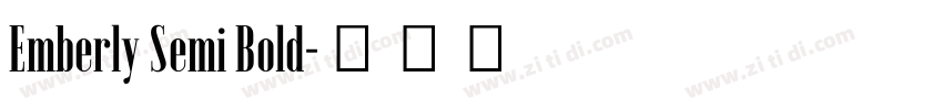 Emberly Semi Bold字体转换